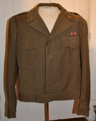 Ww2 Us Army Enlisted Ike Field Jacket Wool Od Jacket Large Sz 44r Wwii