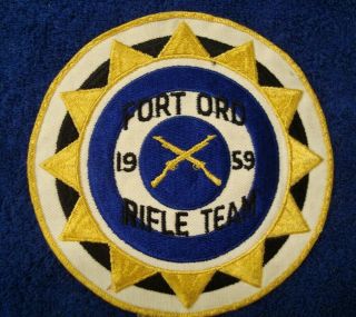 1959 Fort Ord Rifle Team Jacket Patch - Large 6 " - U.  S.  Army Fort Ord California
