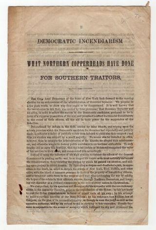 1863what Northern Copperheads Have Done For Southern Traitors