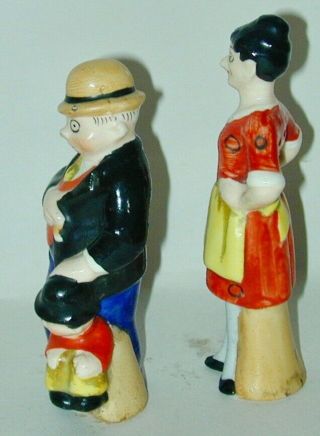 Moon Mullins Kayo & Emmy German Porcelain Pair Salt & Pepper Shakers 1920s 4