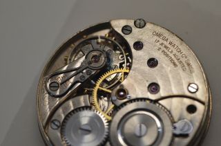Large Omega Pocket Watch Movement,  Running with 24 Hour Dial, 8