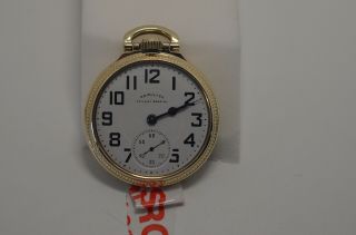 16s Hamilton 992 - B Pocket Watch In Case Fantastic,  Crisp Case
