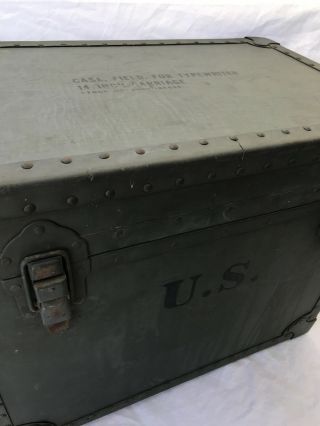 US Military Typewriter Transport Storage Container Field Case Box LD 7