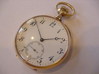 1912 Rare 14k Solid Gold Longines Presentation Antique Pocketwatch