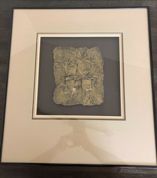 Harris G.  Strong Mid Century 3d Foil Art " Form Ii " Framed & Signed One - Of - A - Kind