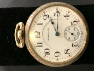 Hampden 16 Size Pocket Watch 21 Jewel Chronometer Canton O.  3544503 Not Running