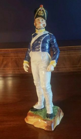 Dresden Napoleonic Soldier Figurine Anitque