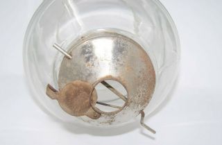 Vintage Glass Swing Out Hoosier Cabinet Flour Sugar Jar Canister Holder W Sifter 3