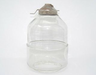 Vintage Glass Swing Out Hoosier Cabinet Flour Sugar Jar Canister Holder W Sifter 6