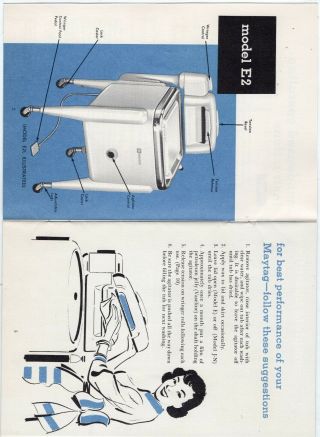 Vintage 1950s Maytag Wringer Washing Machine Instruction Booklet & 3