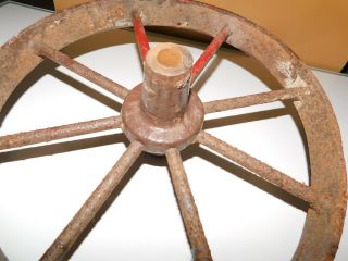 Vintage Wagon Wheel Tractor Farm Implement Tool Cart Steampunk 4