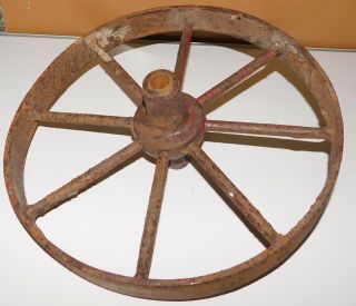 Vintage Wagon Wheel Tractor Farm Implement Tool Cart Steampunk 5
