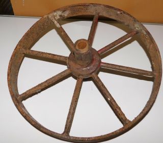 Vintage Wagon Wheel Tractor Farm Implement Tool Cart Steampunk 6