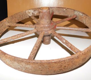 Vintage Wagon Wheel Tractor Farm Implement Tool Cart Steampunk 7
