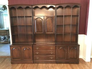 Ethan Allen Dark Wood Cabinet,  Must Go By 7/6,  Three Cabinets And Four Drawers