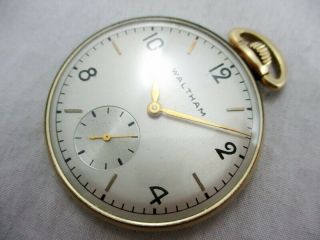 Waltham 1944 21 Jewel Colonial R Pocket Watch 14k Case