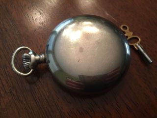 1873 ELGIN H.  Z.  Culver 15j Key Wind Lever Set Pocket Watch 18s Running Wild West 12