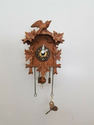 Vintage Black Forest Mini Cuckoo Clock,  Novelty Clock,  Fully Functional