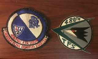 (2) Vietnam Id Patches 480th Tfs / 476th Tac Ftr Sqon