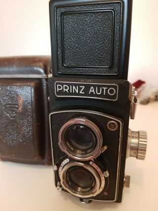 Antique Old Prinz Auto Tlr Camera Made In Japan No.  1881anastigmat Lens