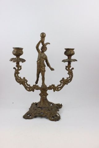Antique/vintage 1920’s Era Art Nouveau Brass Candle Holder