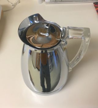 1950’s Thermos Carafe Chrome and Lucite mid - century modern 2
