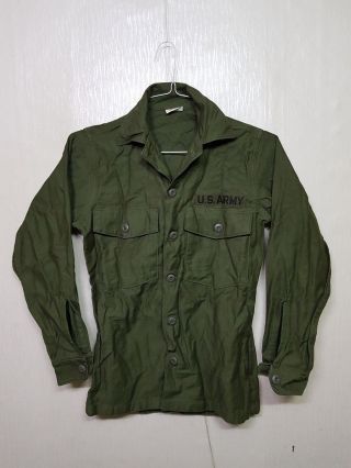 Rare 1960s Vintage Us Army Jacket Shirt Og - 107 Cotton Sateen Us Military Clothes