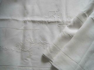 Floaty Vintage French Pure Linen Sheet,  Gorgeous White Bedding Fabric Or Curtain