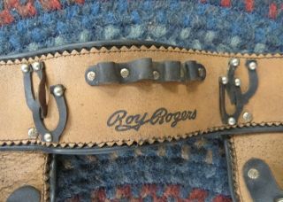 Vintage 1950 ' s Roy Rogers Cowboy Leather Holster & Texan Jr.  Cap Guns 7