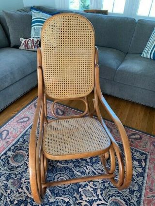 Vintage Thonet Bentwood Rocker,  Walnut,  Gently.  -