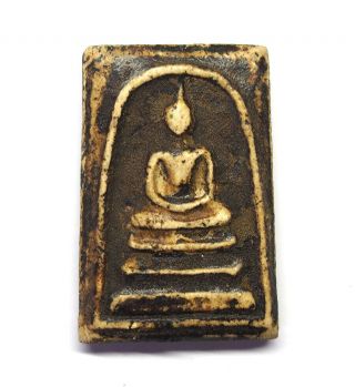 Old Thai Buddha Amulet Magic Powder Phra Somdej Lp Tho Pendant T0 - 0110