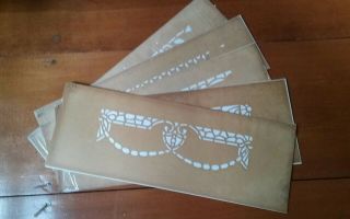 Antique Stencils (5) Arts & Crafts Period Early 1900 