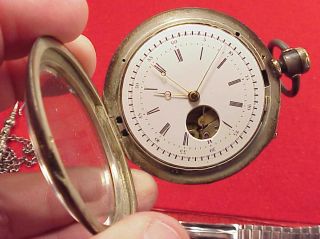 VINTAGE A PERRLET E JACOT CHRONOGRAPH 1/4 JUMP SECONDS TWO TRAIN POCKET WATCH 3