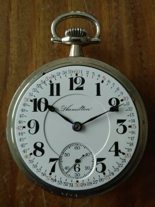 Hamilton 18S Pocket Watch / 948,  17 Jewels,  Adjusted 3 Positions / Serviced. 4