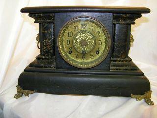 Antique Vintage E Ingraham Shelf Mantel Clock