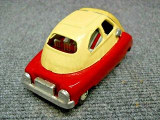 Bandai Japan Isetta Tin Litho Friction Toy Car 1950 ' s 100 4.  75 Inches 4
