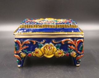 Handmade Carving Statue Brass Cloisonne Coloured drawing Incense Burners XUanDe 2
