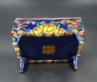 Handmade Carving Statue Brass Cloisonne Coloured drawing Incense Burners XUanDe 6