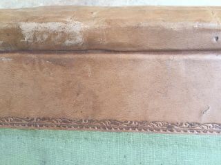 Huge Early 20th century PHOTO ALBUM Leather binding,  marbled flyleaf. 4