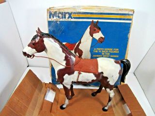 Vintage Marx Storm Cloud Pinto Horse In Partial Mod Box Best Of The West
