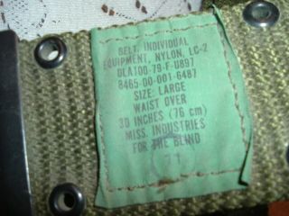 Vintage US Military Bolen Lea.  Prod.  7791466 and Belt Pistol Holster 7