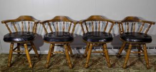 1 Up To 4 George B.  Bent Windsor Tavern Style Swivel Chair Or Stool Maple S Bros