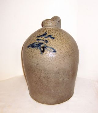 Antique Stoneware Jug 5 Gal.  Cobalt Blue Design