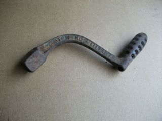 Vintage South Bend Malleable Cast Iron Stove Grate Shaker Crank Handle - 5/8 " Sq.