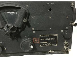 WWII Signal Corps US Army Radio Receiver BC 348 - L Dated 1942 3