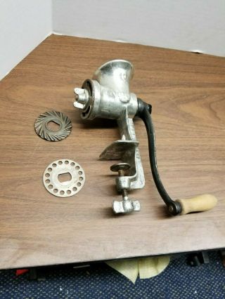 Vintage Keystone 10 Meat Grinder With Attachments