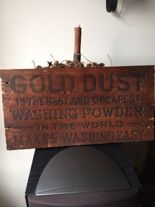 Old/early Primitive Antique Advertising Board - Gold Dust Soap
