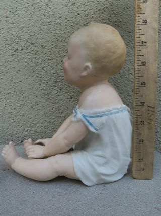 Gebruder Heubach Bisque porcelain Piano Baby Figurine Antique vintage 6