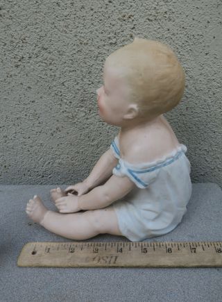 Gebruder Heubach Bisque porcelain Piano Baby Figurine Antique vintage 7