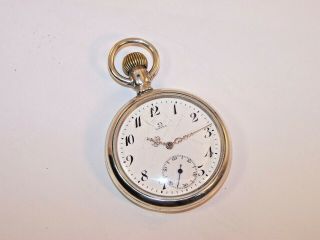 Vintage Omega 16s.  935 Sterling Silver Swing Out Case Pocket Watch